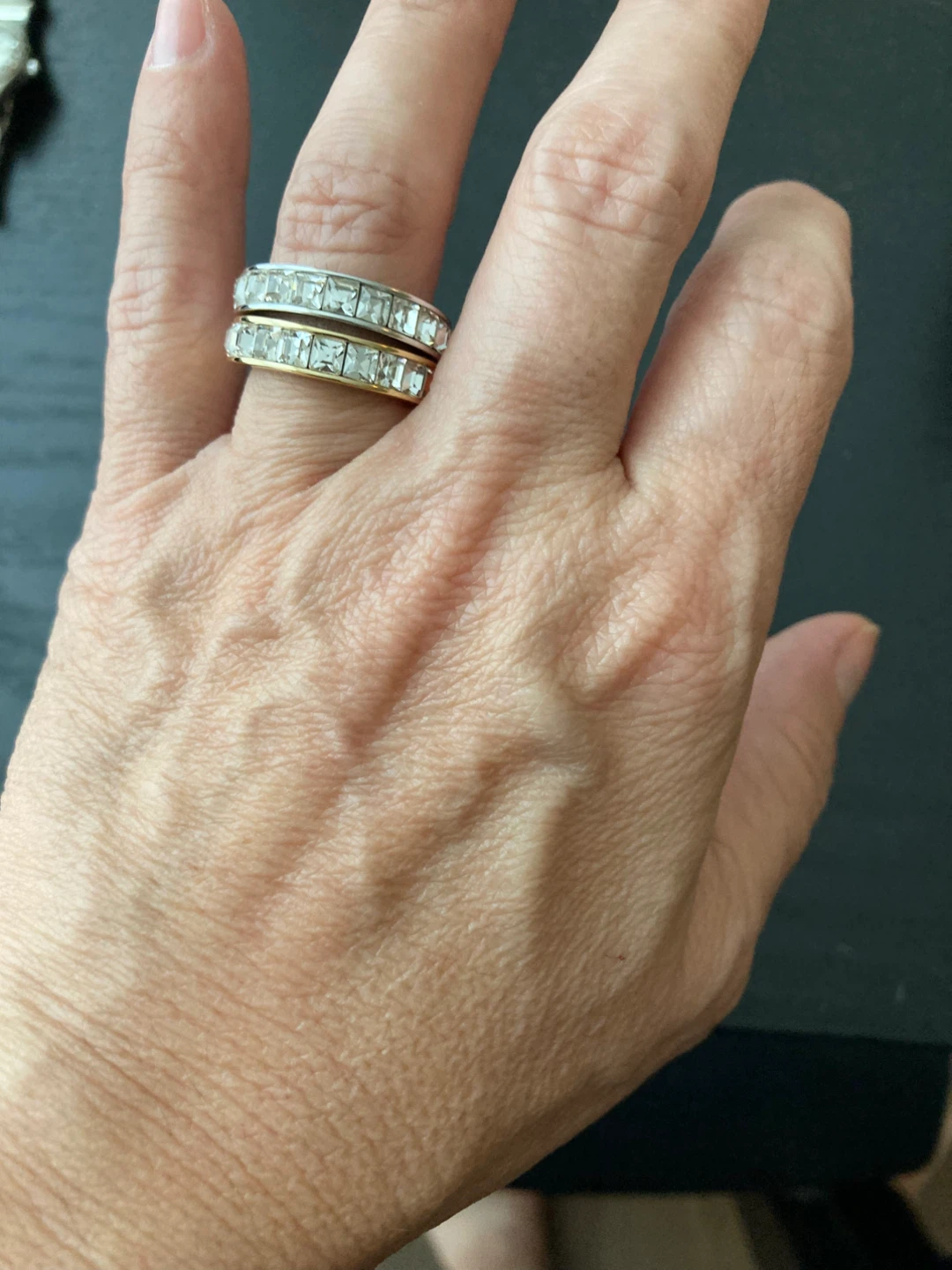 2 Swarovski Rings Size 6 ($25 each)