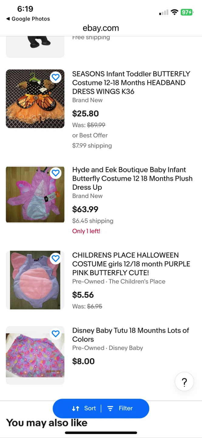 Butterfly Costume Infant Toddler Dress Wings K36 - photo 3