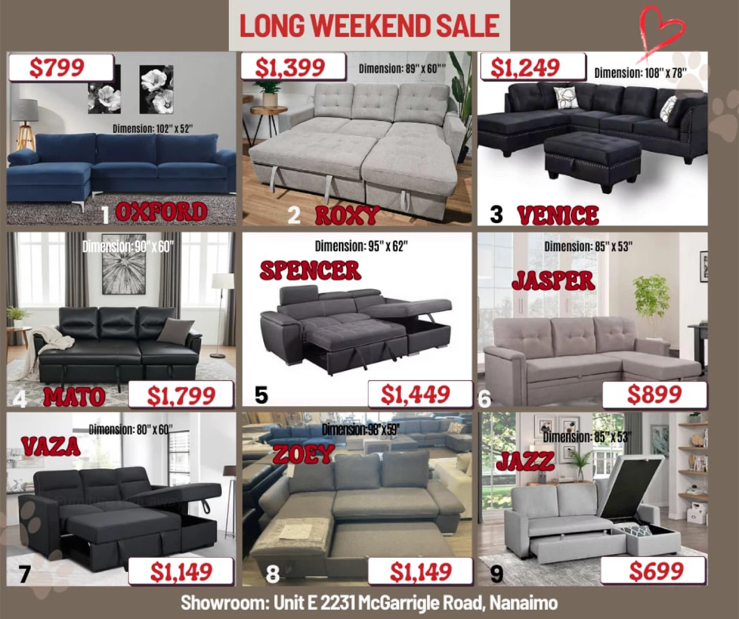 Sleeper & Sectional Sofas Special Offer with Warranty!!