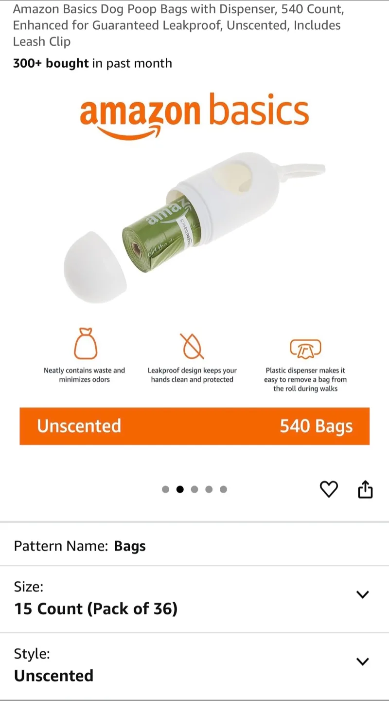 Leakproof Doggie bags, 345 Count, Unscented image indicator(2)