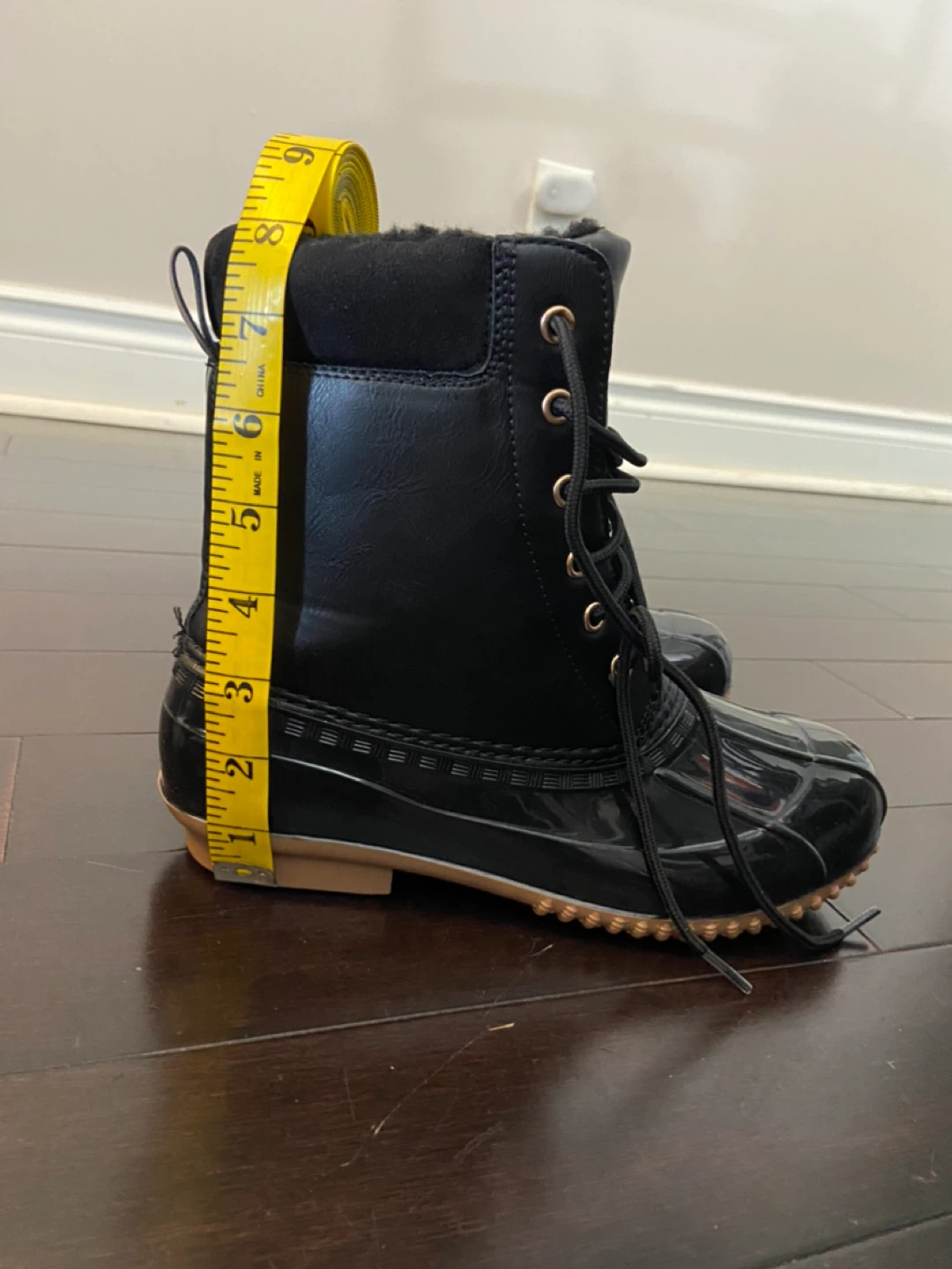 JustFab Black Duck Boots - Women's Size 8 - photo 3