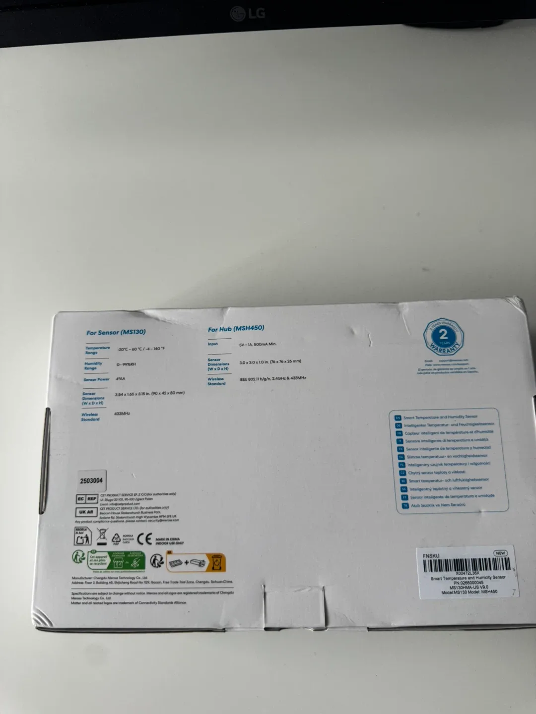 *NEW* Meross Smart Temperate and humidity sensor kit - MS130H image indicator(3)