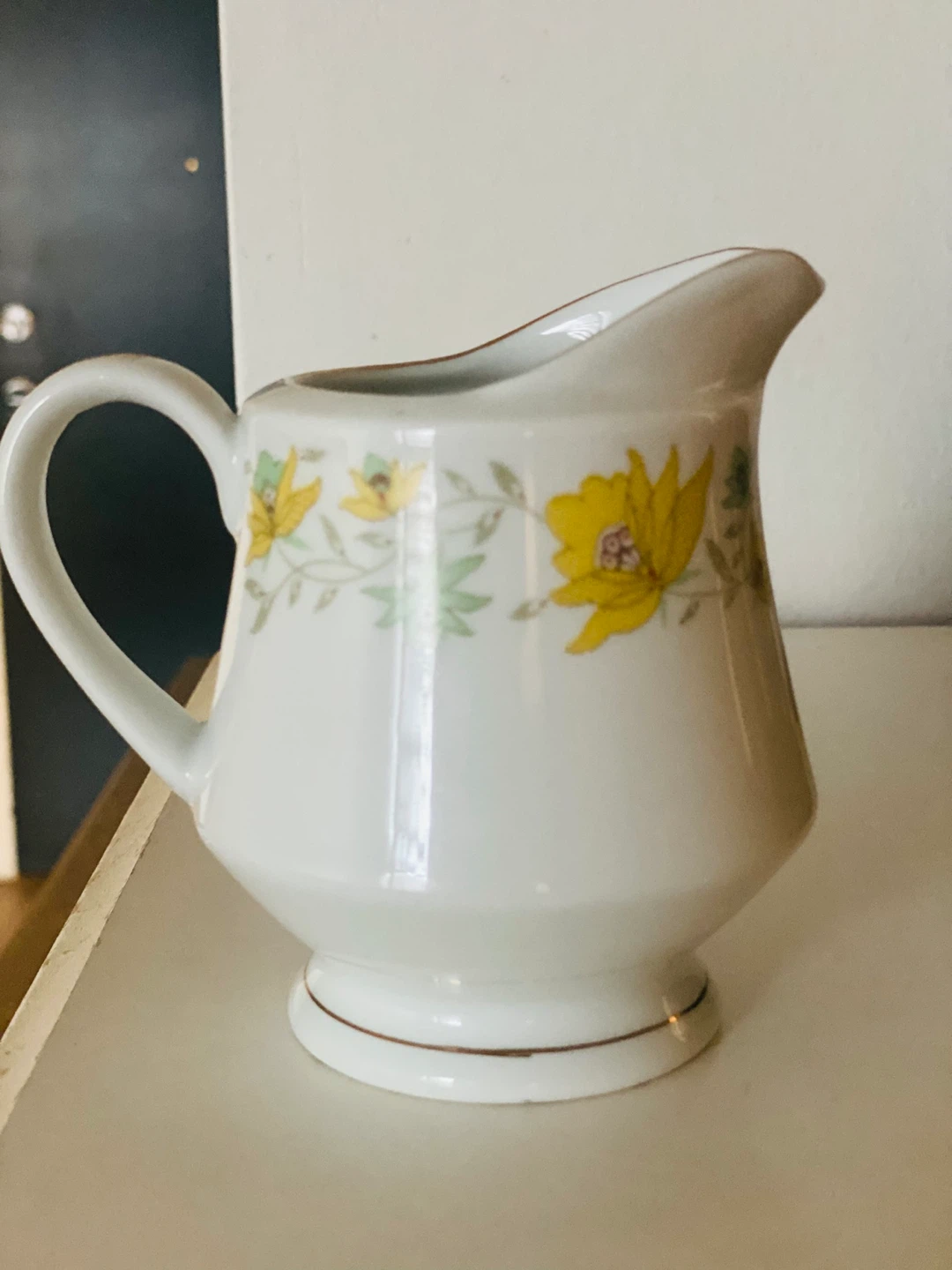 Vintage Floral Creamer Pitcher