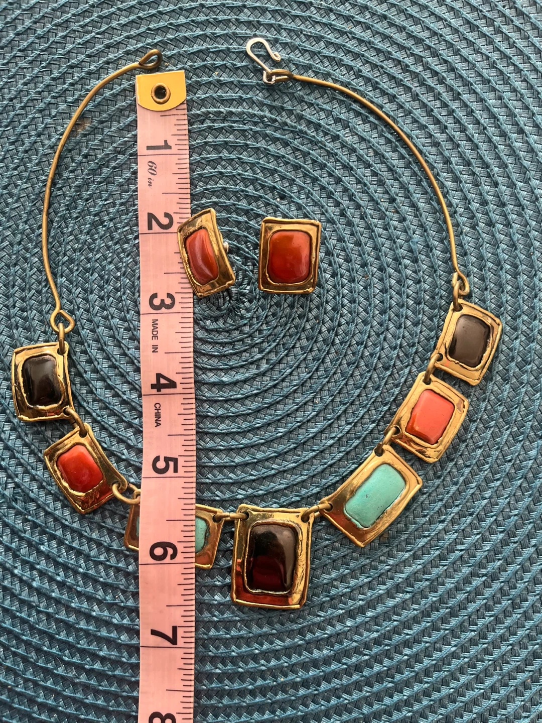Unique Metal Necklace & Earrings Set - photo 5