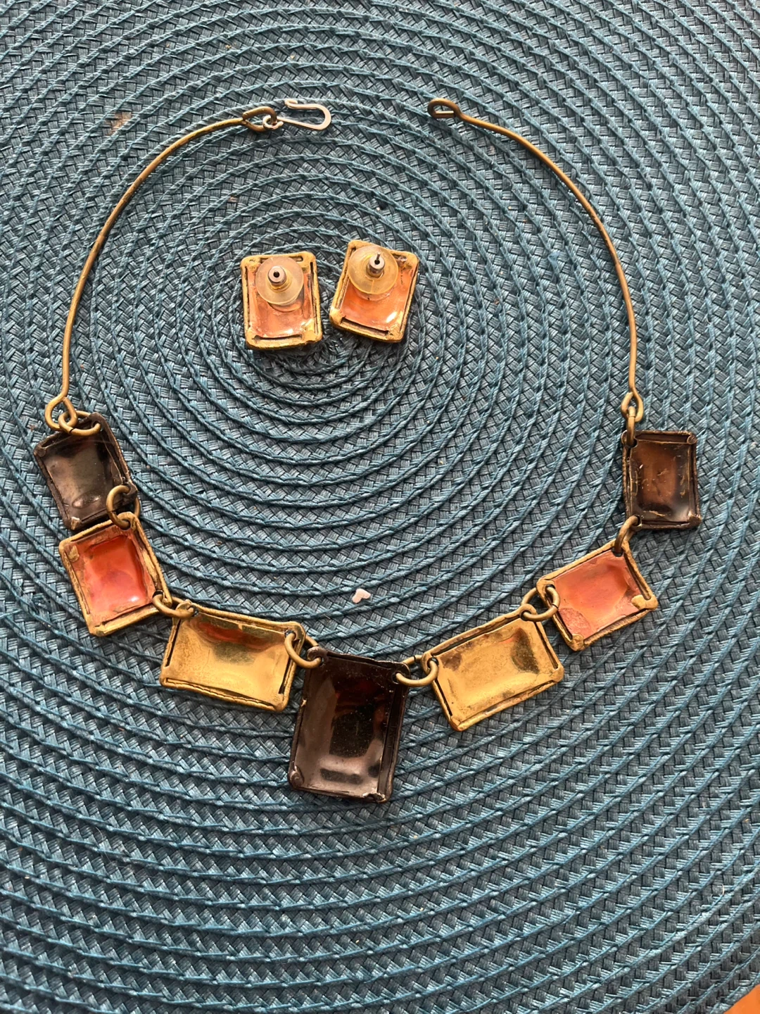Unique Metal Necklace & Earrings Set - photo 2
