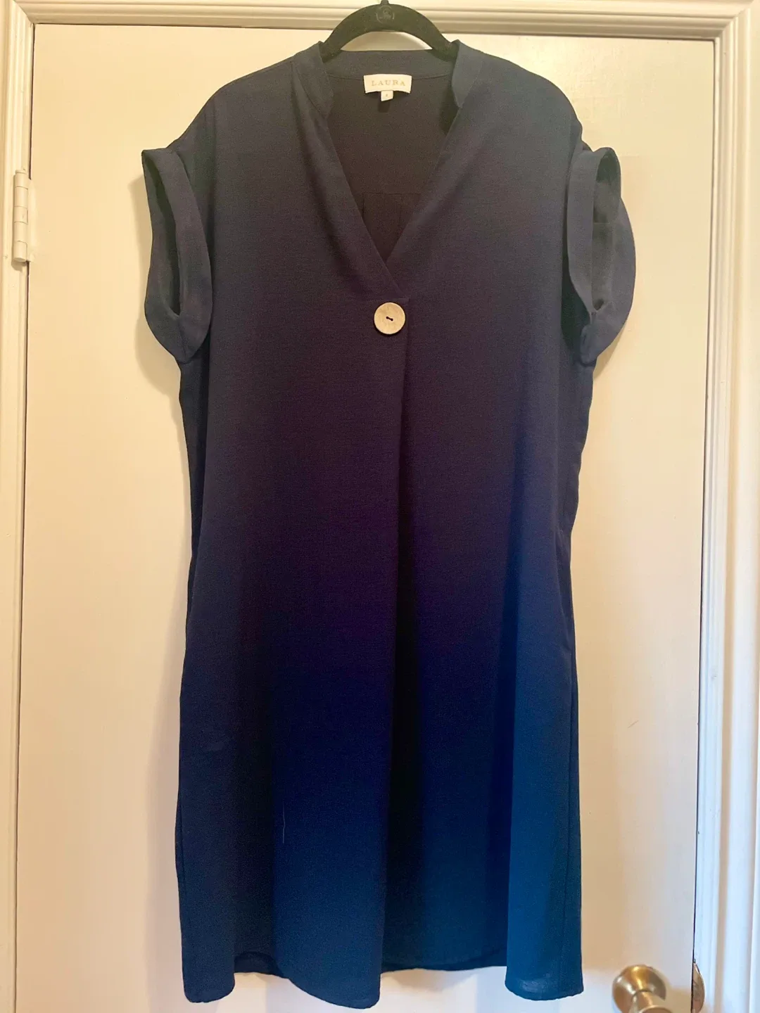 Laura Navy Blue Dress - Size 8 thumbnail