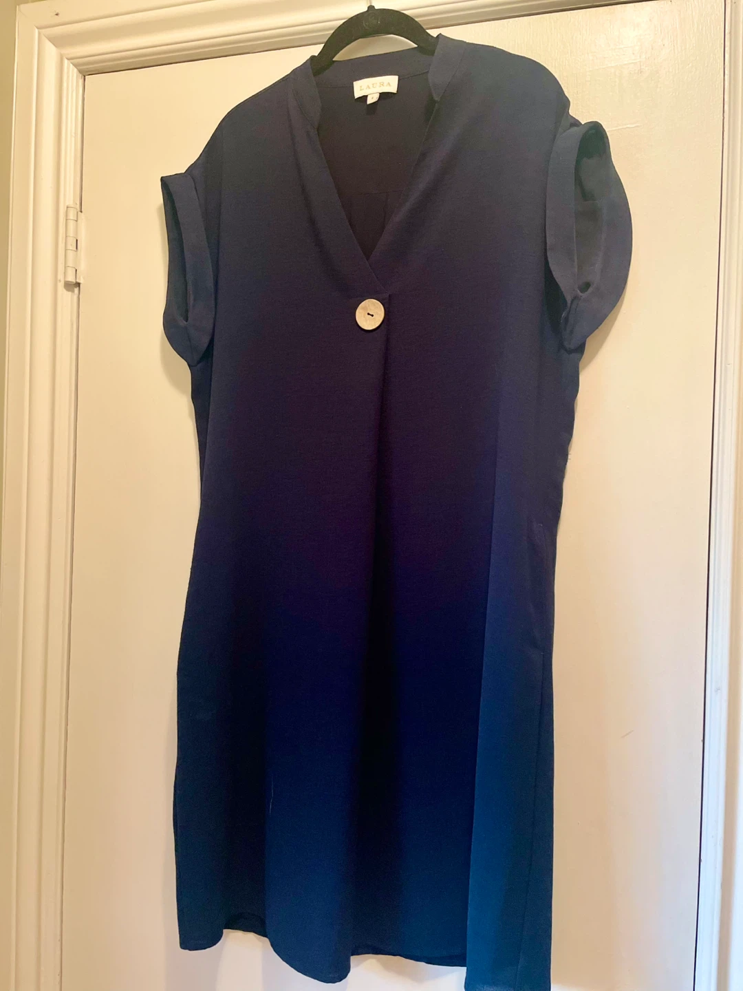 Laura Navy Blue Dress - Size 8 - photo 2