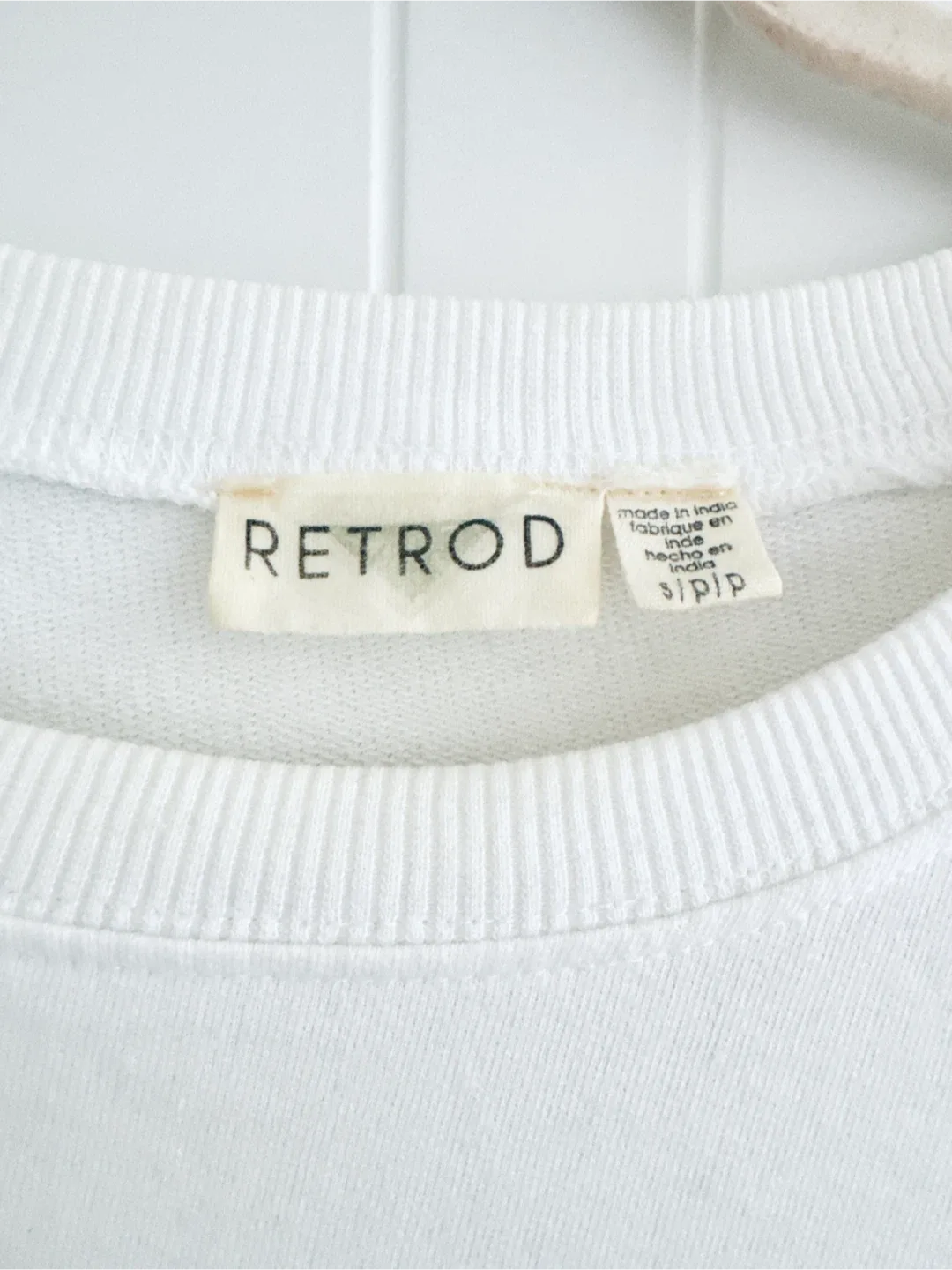 Puff Sleeve Sweatshirt White- Size S- RETROD image indicator(2)