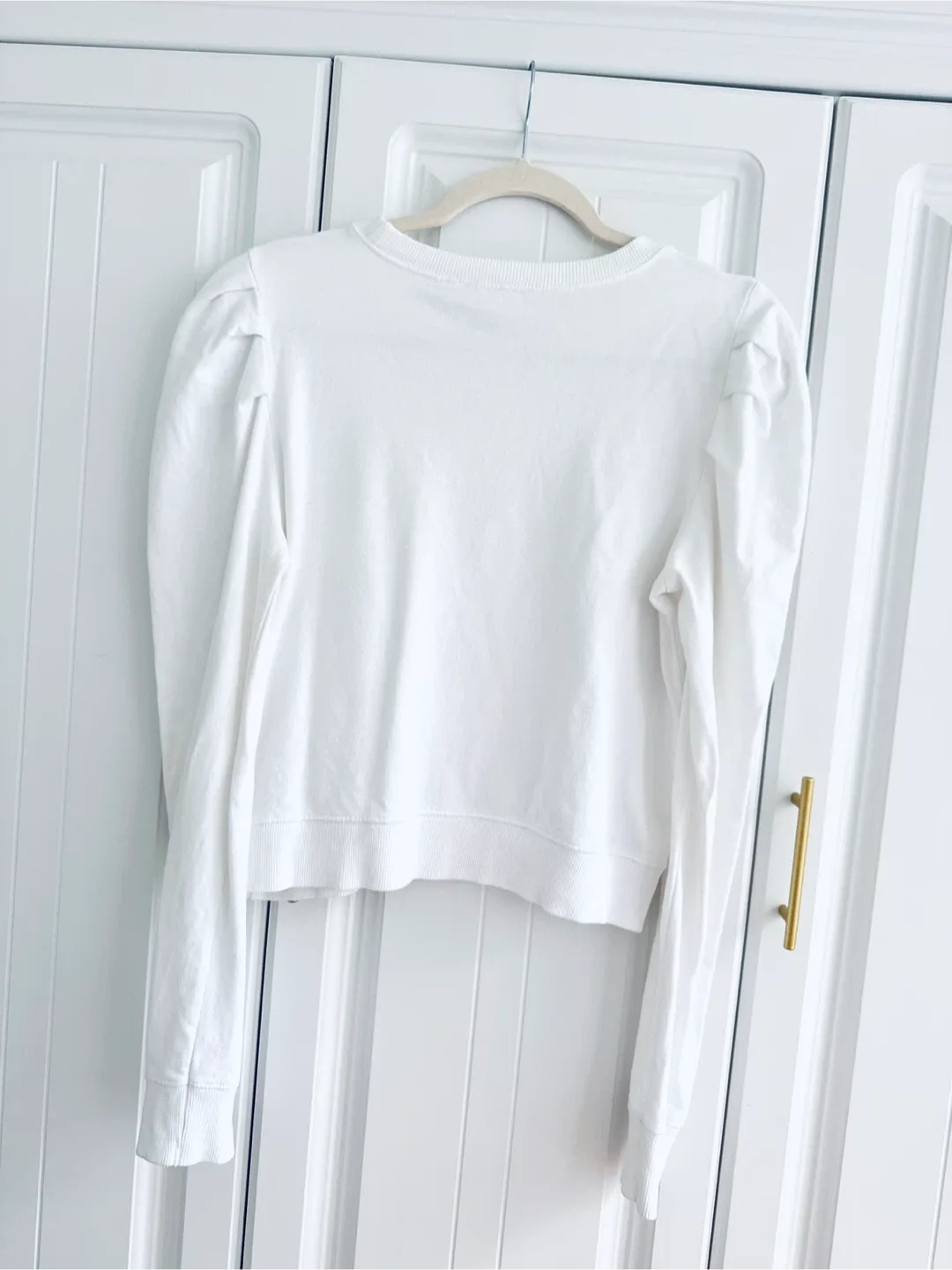 Puff Sleeve Sweatshirt White- Size S- RETROD image indicator(3)