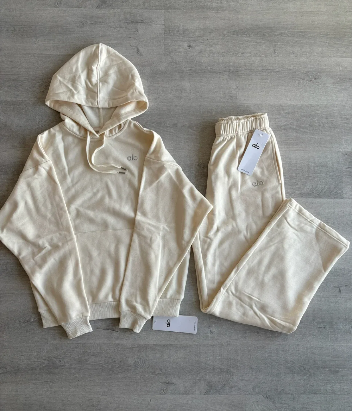 ALO Accolade Hoodie & Sweatpants - Ivory thumbnail