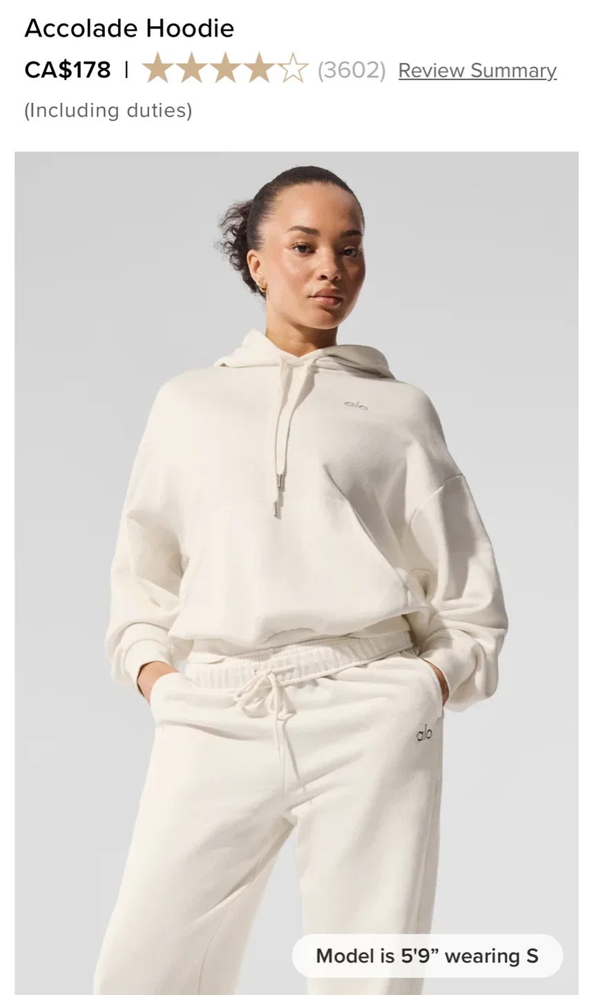 ALO Accolade Hoodie & Sweatpants - Ivory image indicator(7)