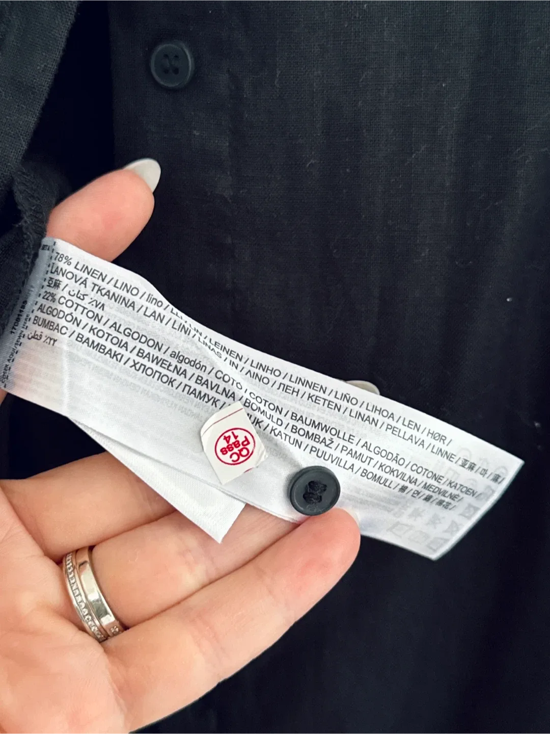 NEW Mango Black Linen Shirt - NEW WITH TAGS, Size M image indicator(7)
