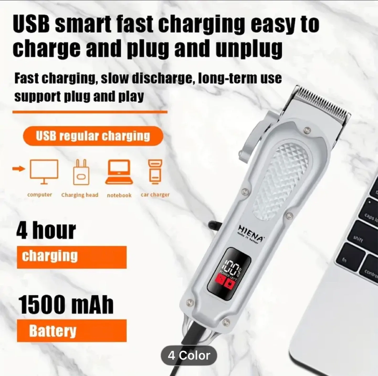 HIENA New Hair Clipper for Men, Professional Grade image indicator(4)