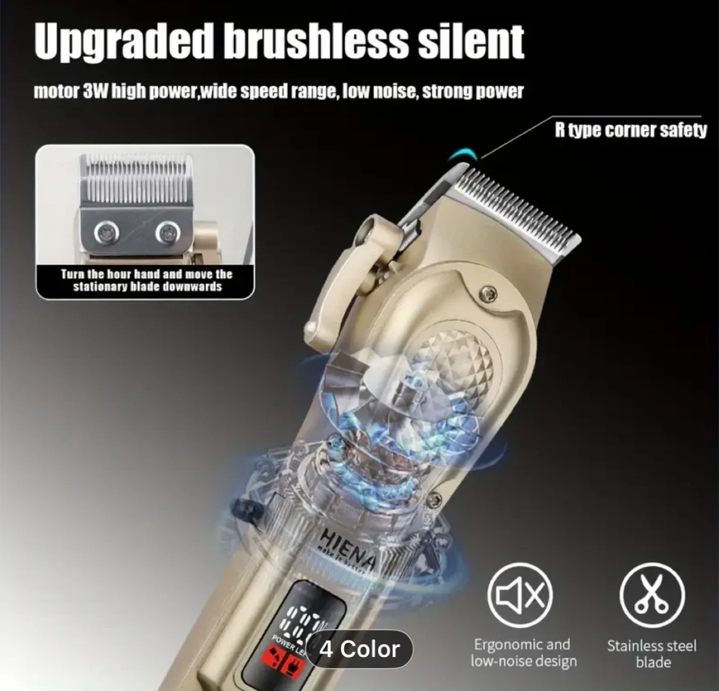 HIENA New Hair Clipper for Men, Professional Grade image indicator(8)