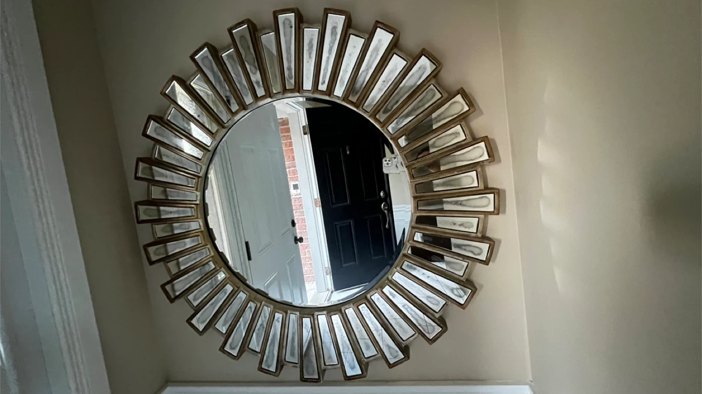 Round Sunburst Mirror - photo 3