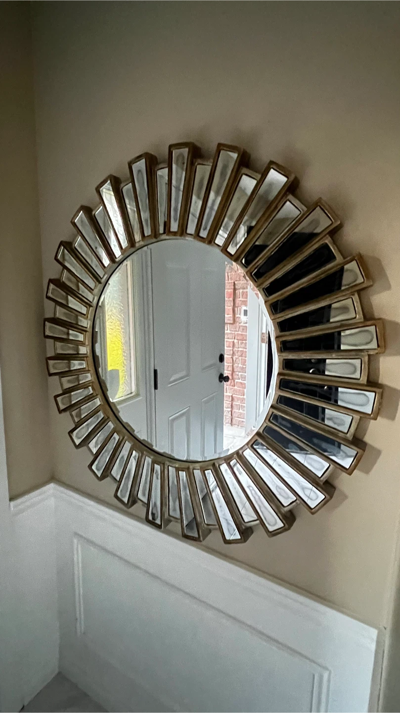 Round Sunburst Mirror