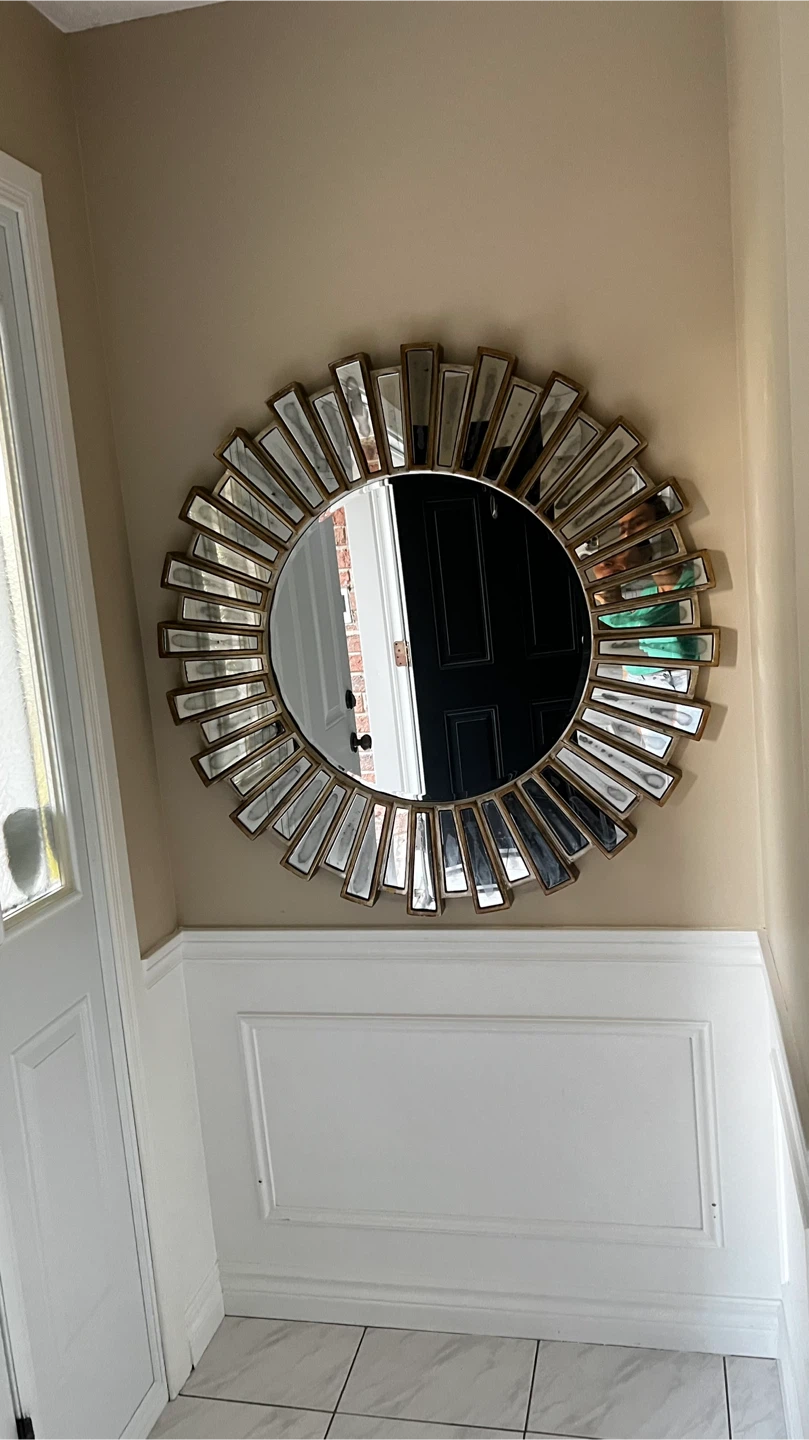 Round Sunburst Mirror - photo 5