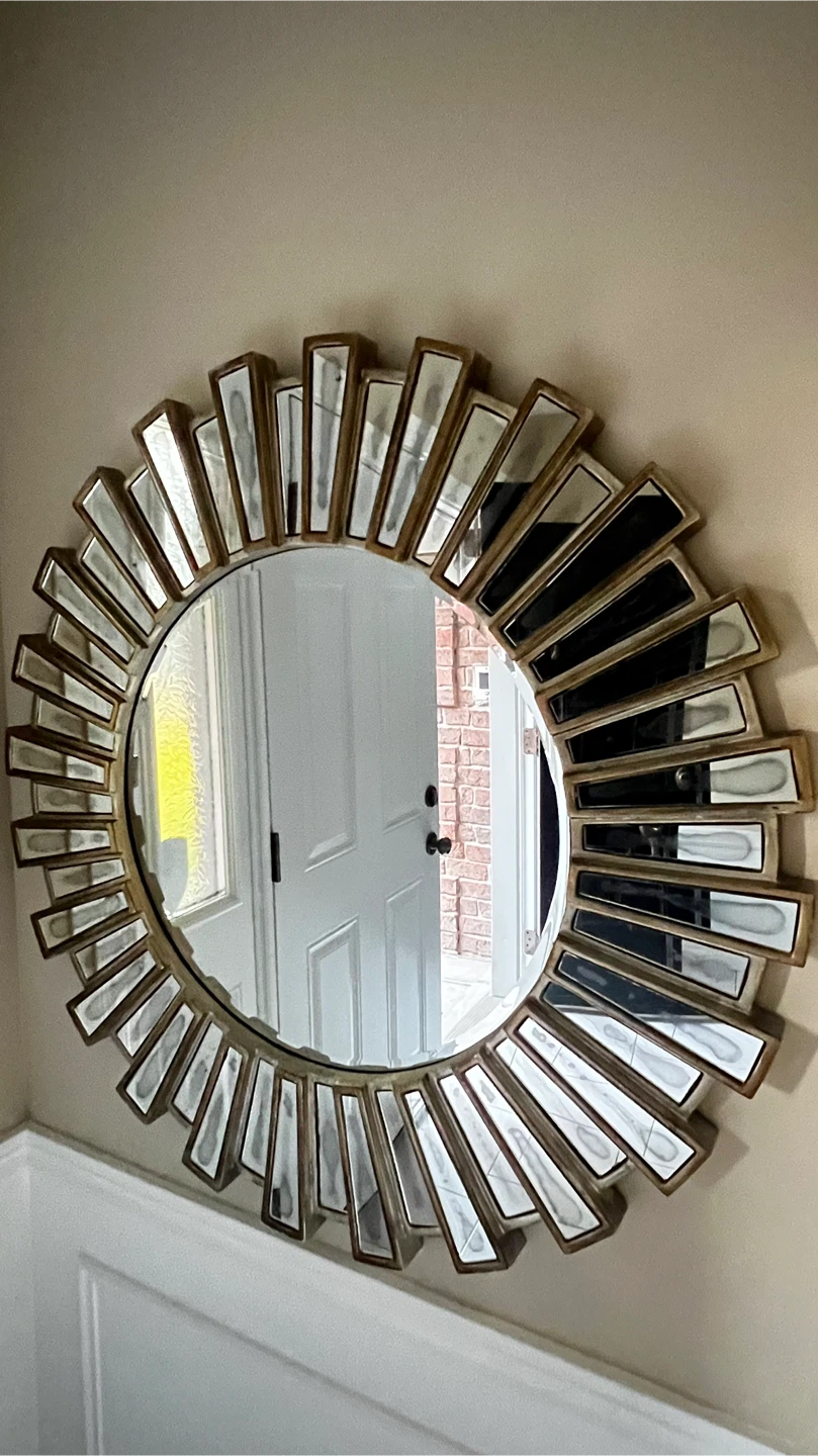 Round Sunburst Mirror - photo 4