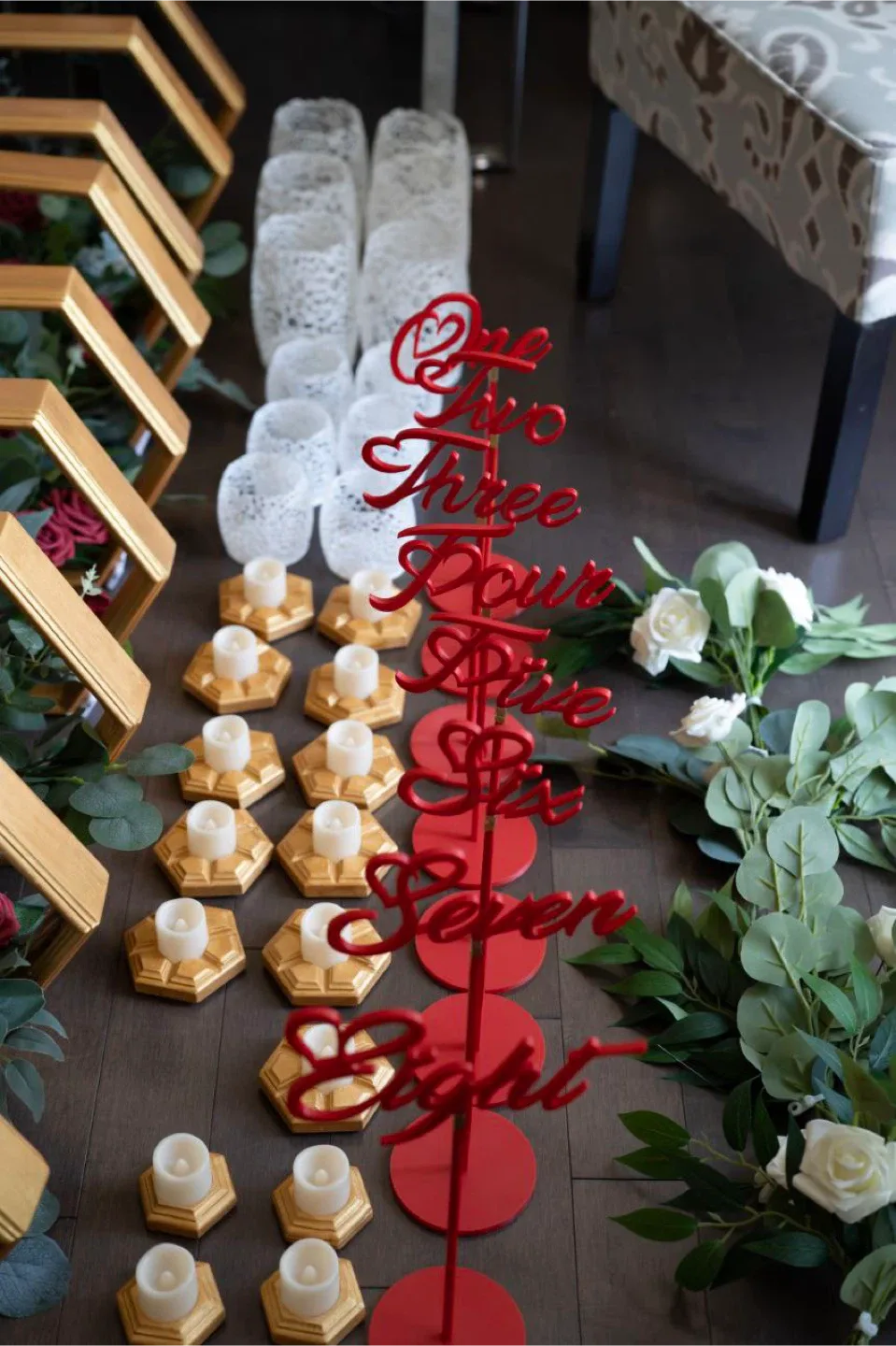 WEDDING SET (ARCH + DECOR for 8 tables & head table) image indicator(6)