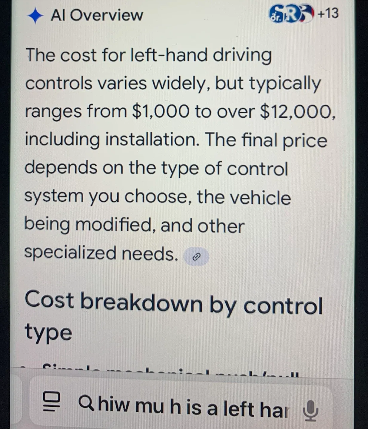 Left hand Control image indicator(5)