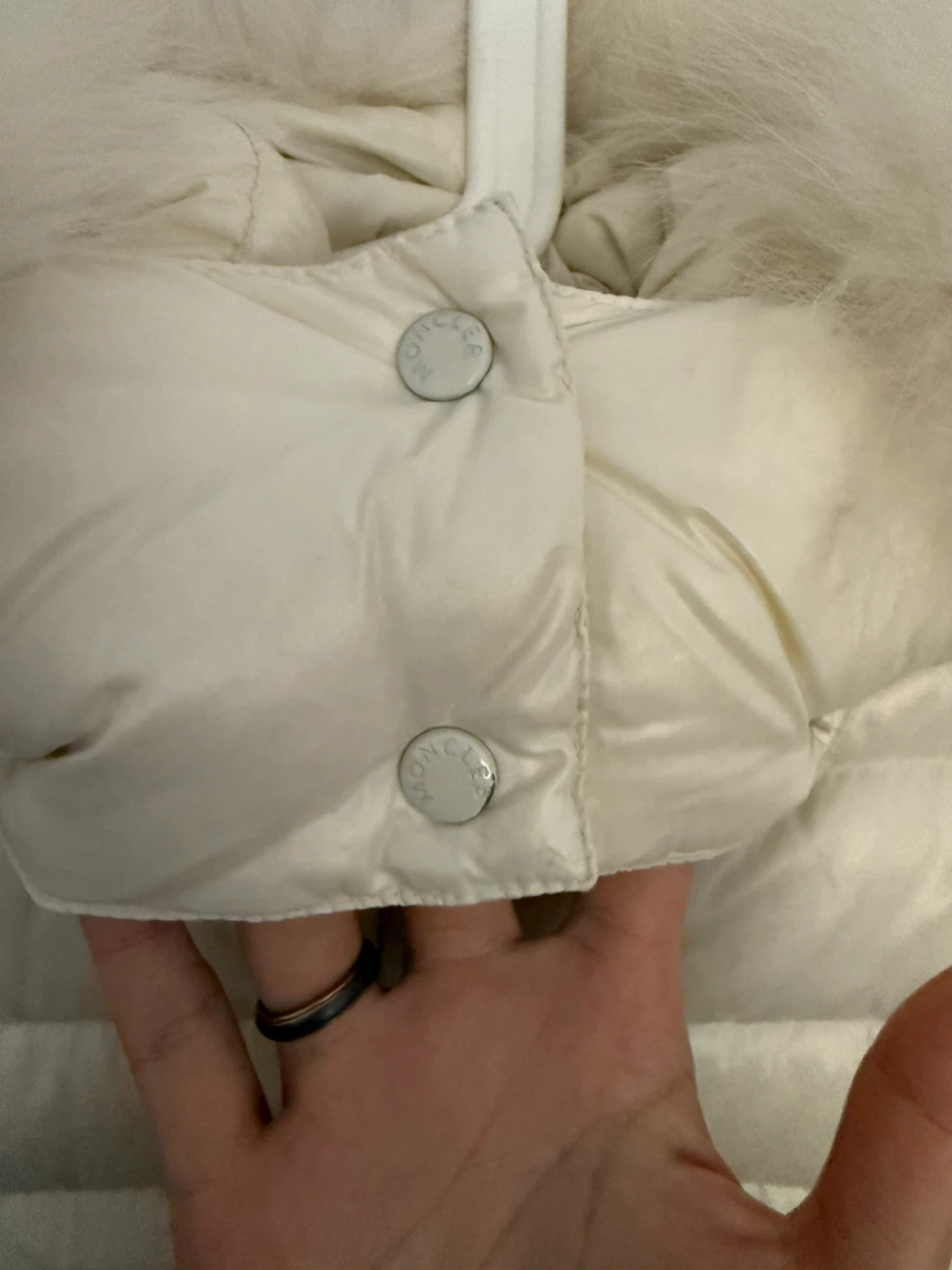 Authentic Moncler Padded Down Jacket - Cream - photo 5