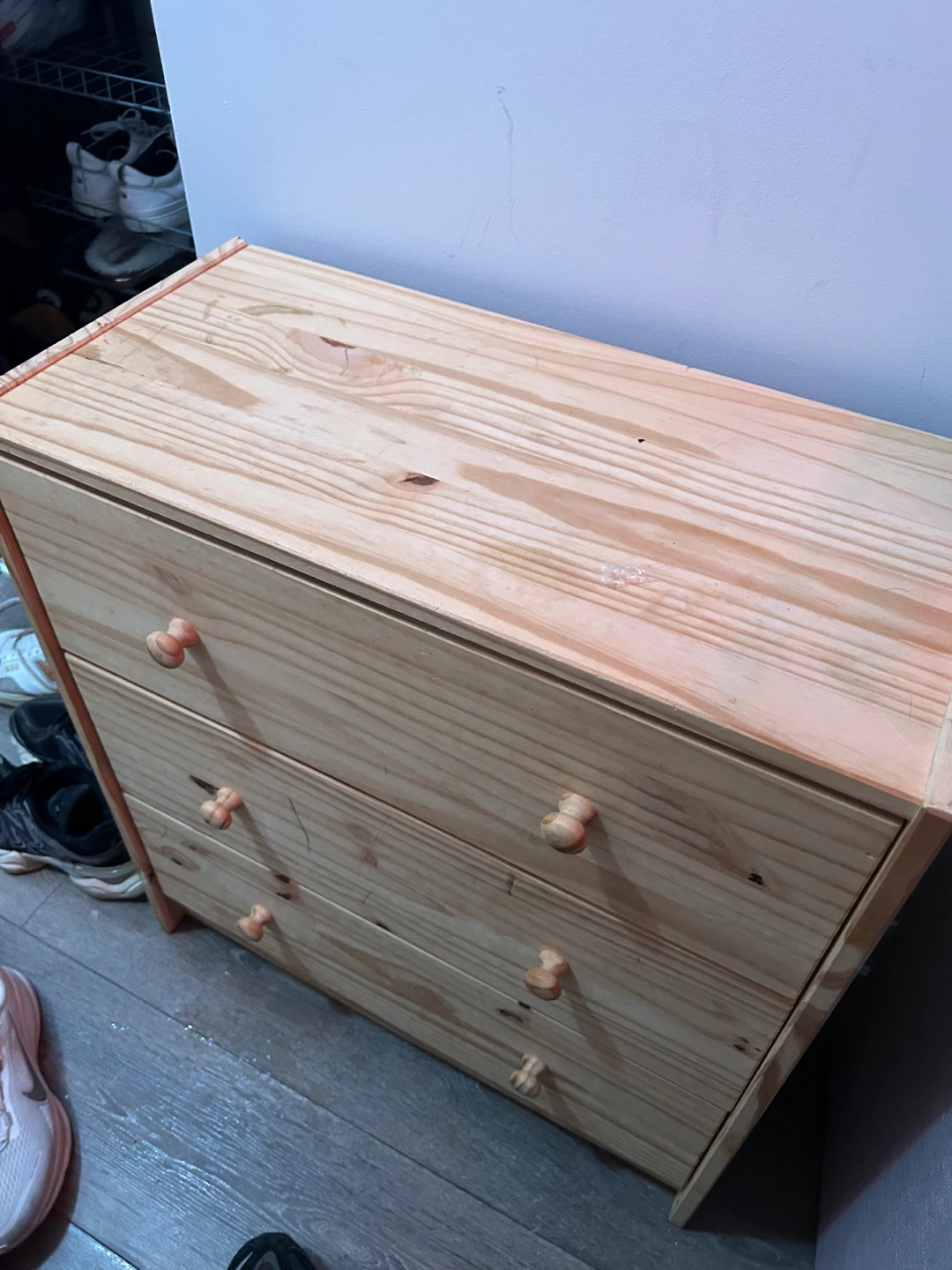 Wooden 3-Drawer Dresser