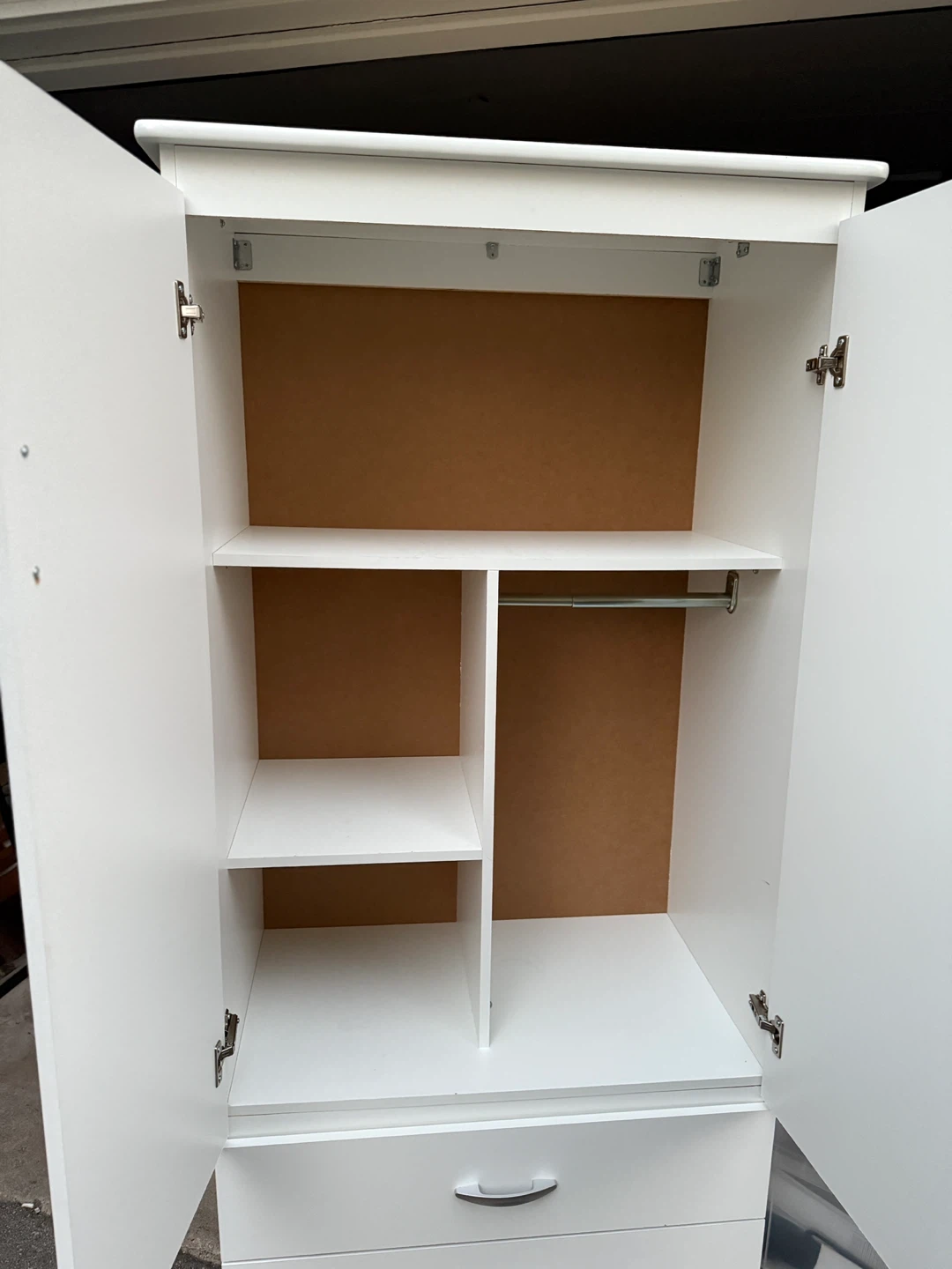 White Wardrobe with Drawers - photo 4