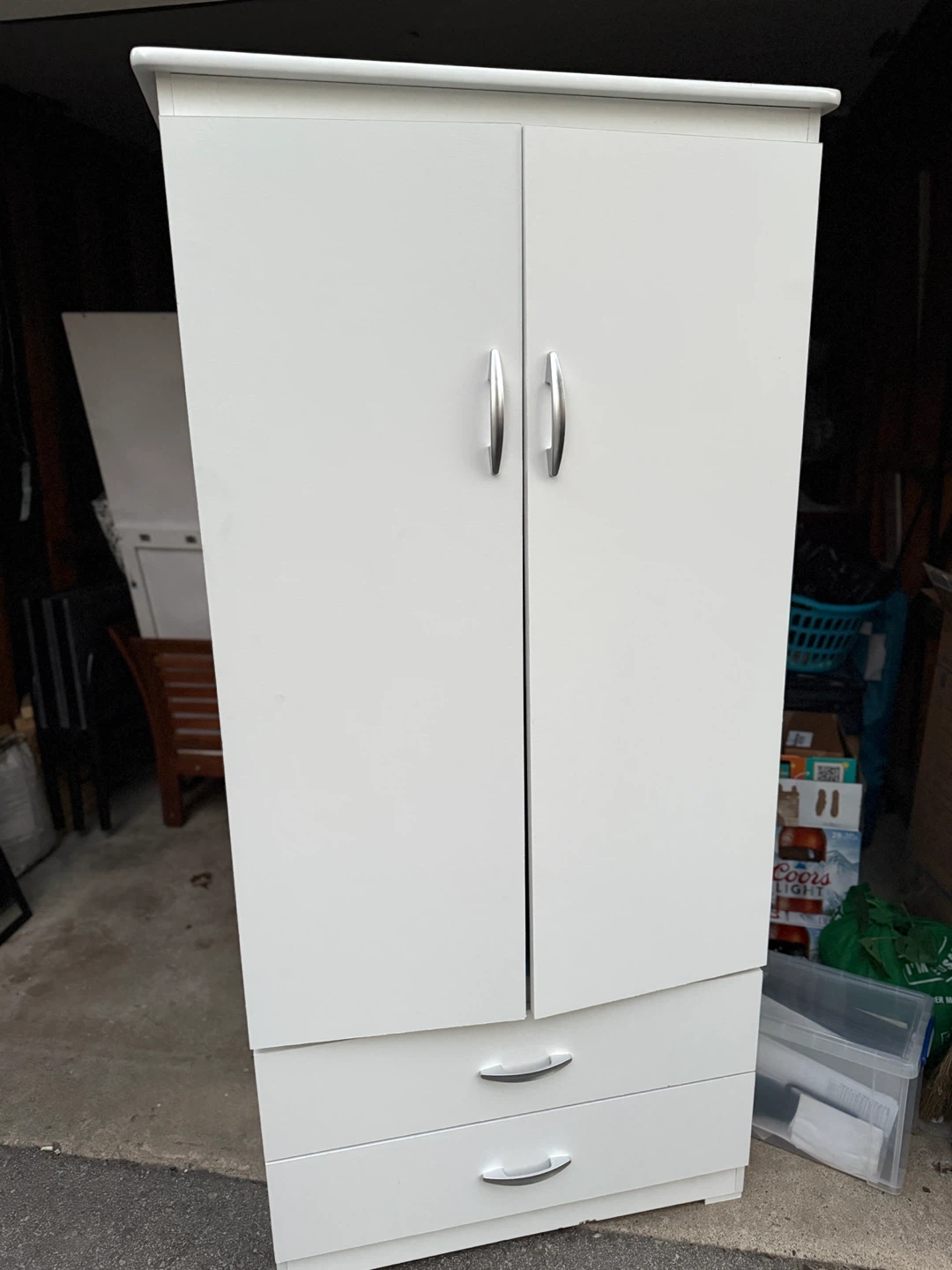 White Wardrobe with Drawers - photo 5