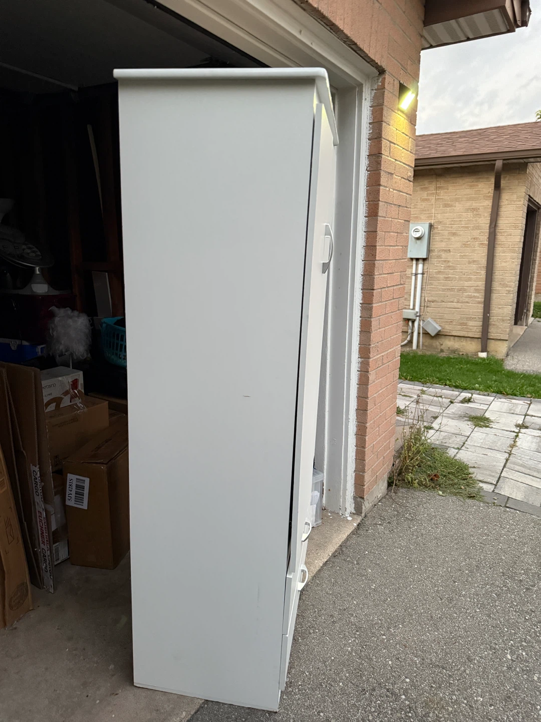 White Wardrobe with Drawers