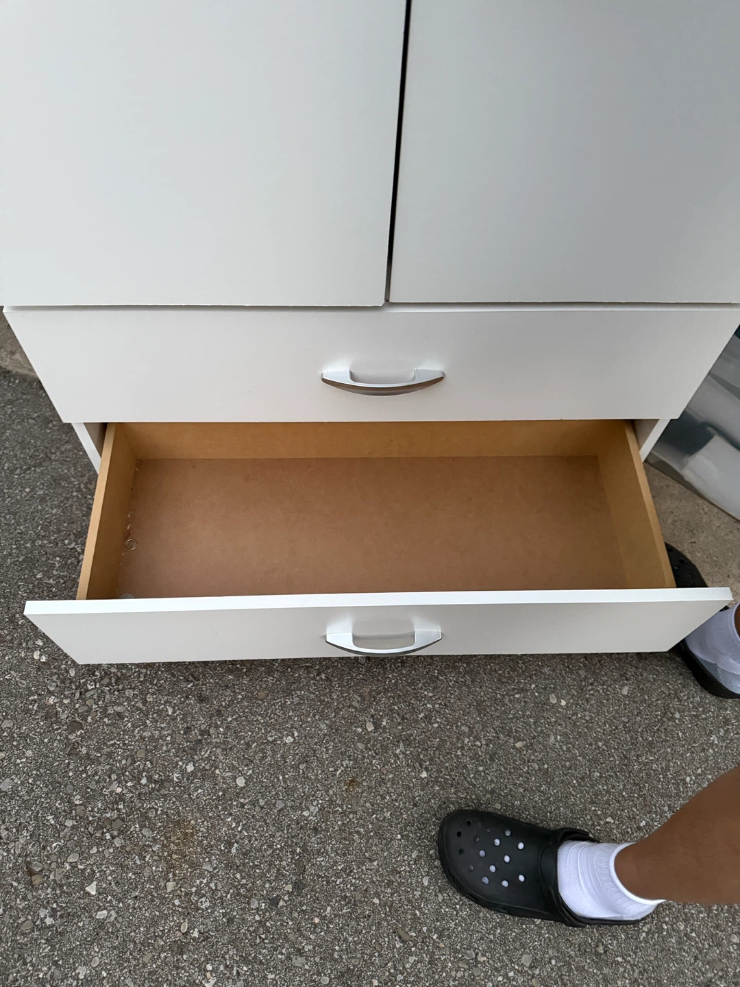 White Wardrobe with Drawers - photo 2