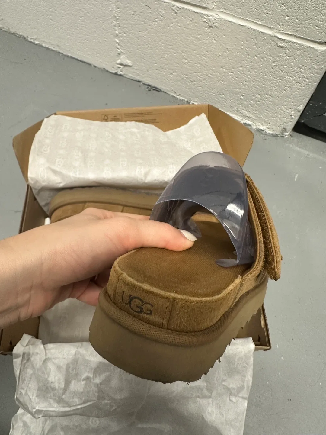 UGG Brown Suede Slide Sandals image indicator(5)