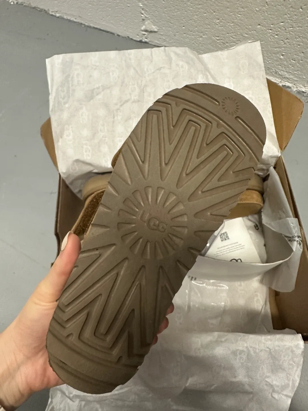 UGG Brown Suede Slide Sandals image indicator(4)