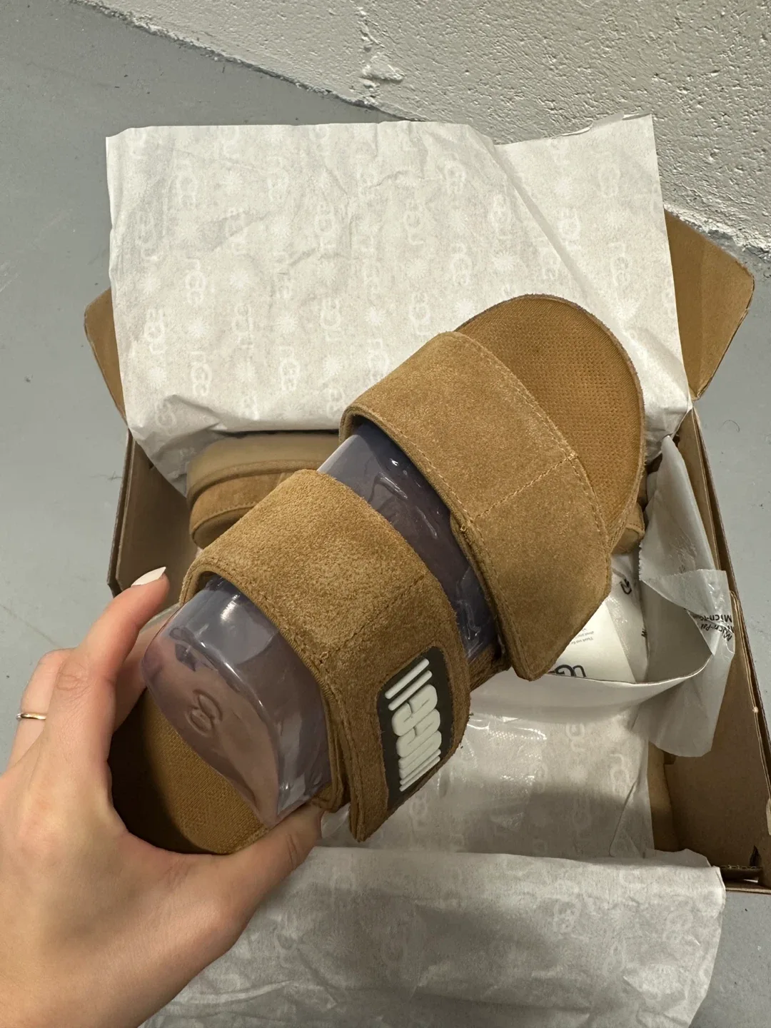 UGG Brown Suede Slide Sandals image indicator(3)