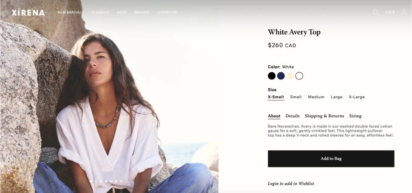 Xirena Khaki Sand Avery Blouse - Size M image indicator(3)