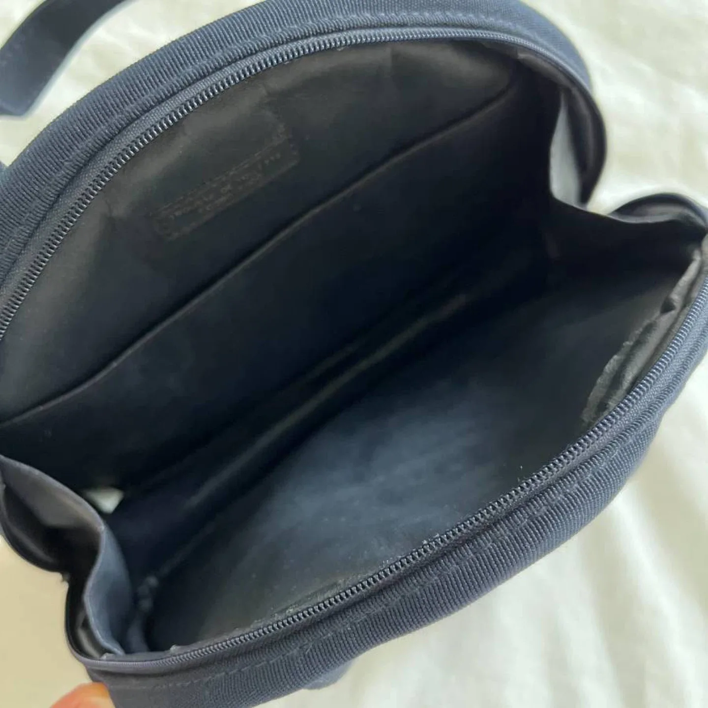 90s Christian Dior Navy Makeup Bag Purse image indicator(3)