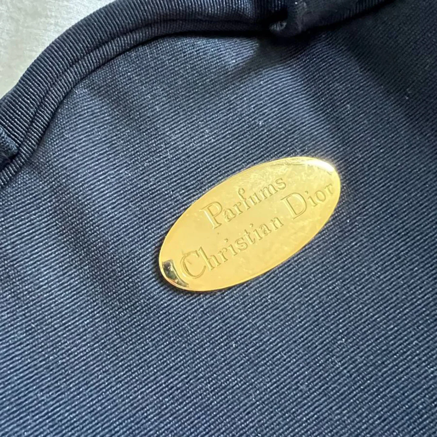 90s Christian Dior Navy Makeup Bag Purse image indicator(2)