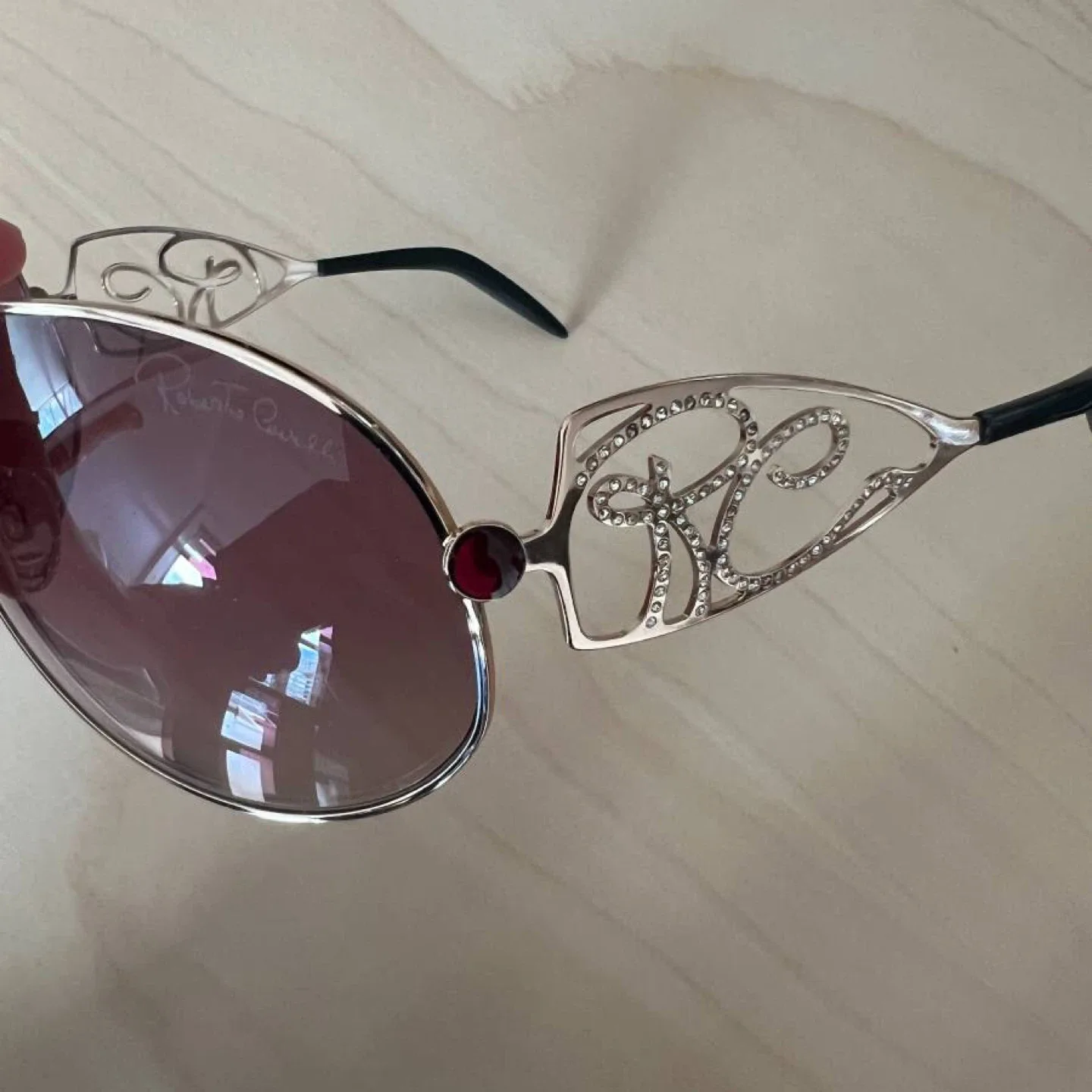 Roberto Cavalli Jewelled Sunglasses - Made in Italy image indicator(2)