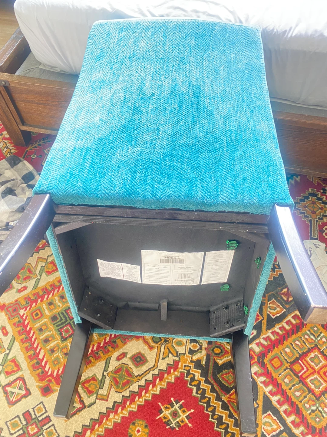Turquoise Upholstered Dining Chair - photo 2