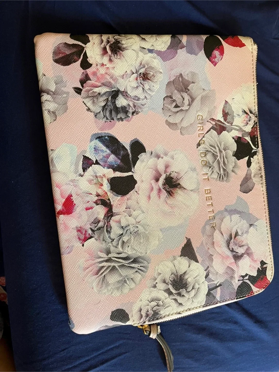 Girls Do It Better Floral Print Clutch Bag image indicator(2)