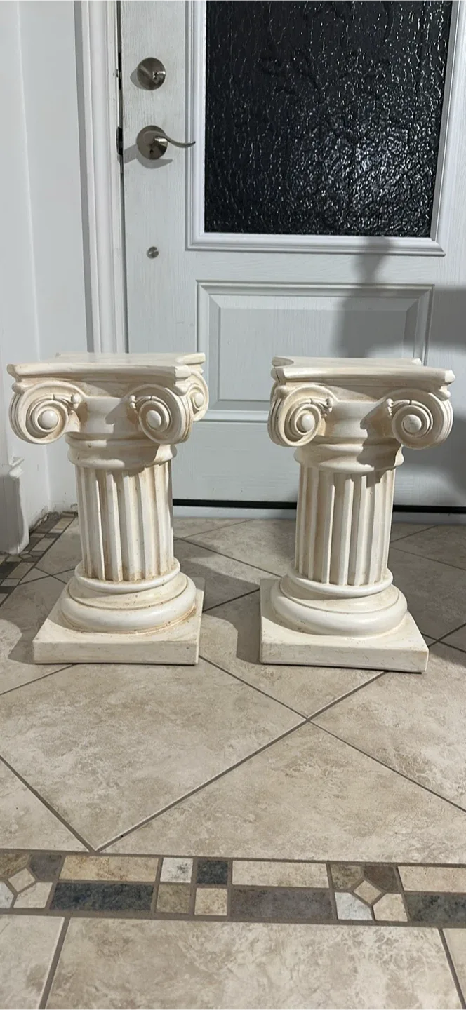 Pair of Decorative Ionic Column Pedestals thumbnail