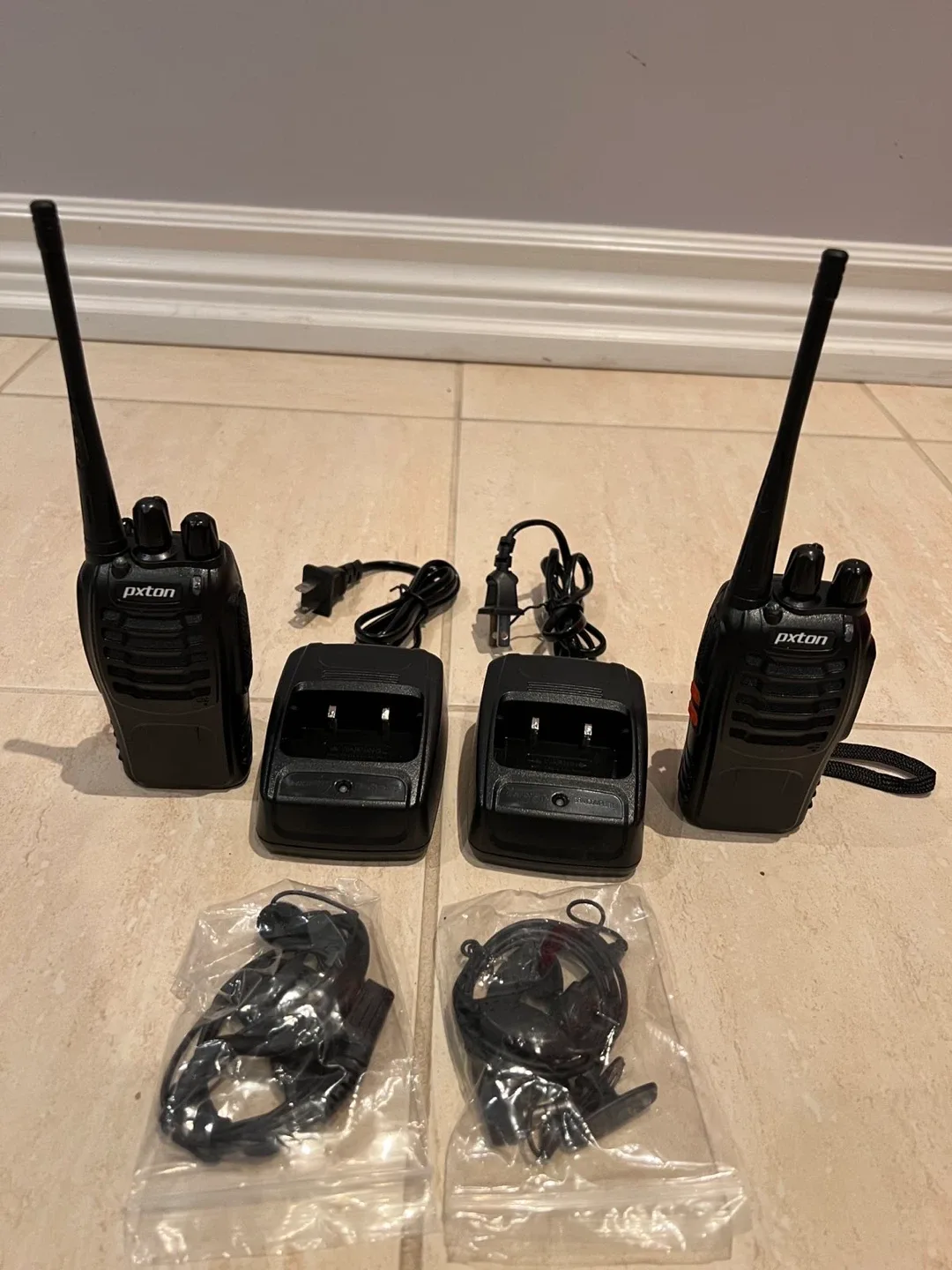 Pxton Walkie Talkies - Pair with Chargers & Headsets thumbnail