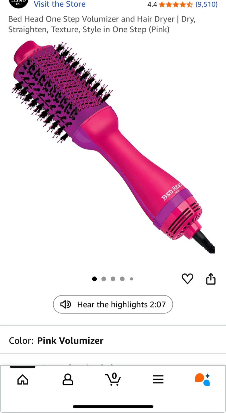Bed Head One-Step Volumizer Hair Dryer Brush