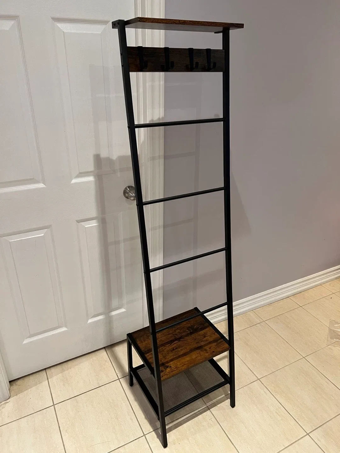 Coat Rack Stand with Shelf and Hooks thumbnail
