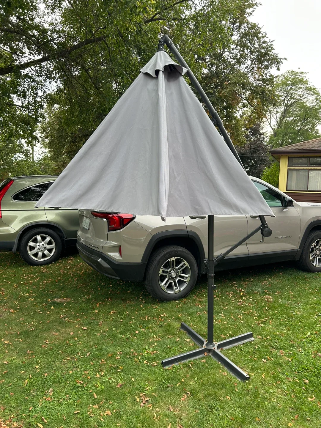 Grey Outdoor Cantilever Patio Umbrella image indicator(2)