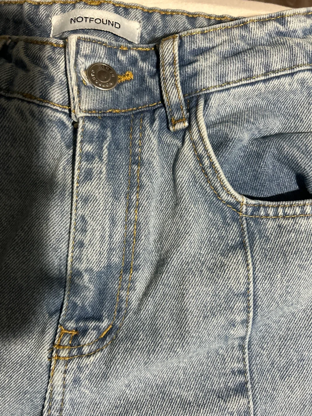 NOTFOUND Light Wash Wide Leg Jeans image indicator(3)