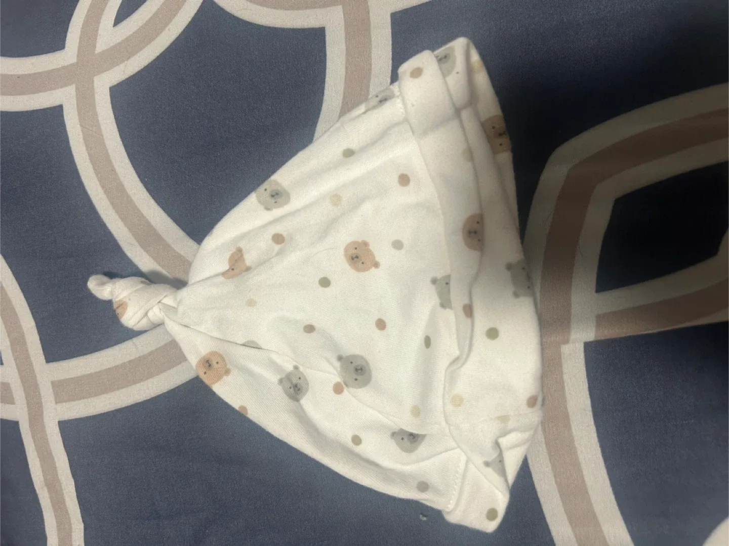 Baby Hat with Bear Print thumbnail