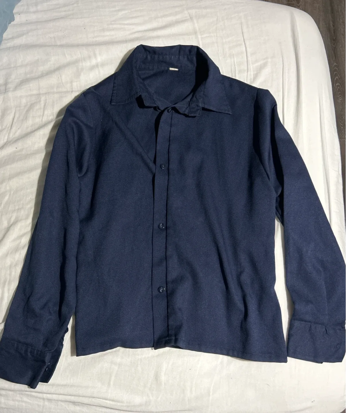 Blue Long Sleeve Button-Up Shirt