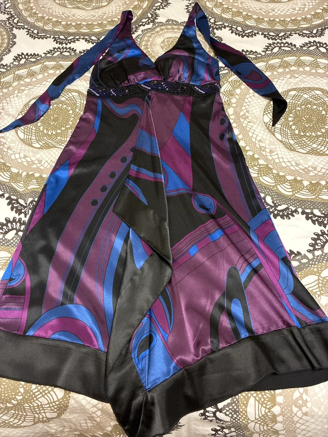 Halter Dress - Black, Blue, Purple - Size XS thumbnail