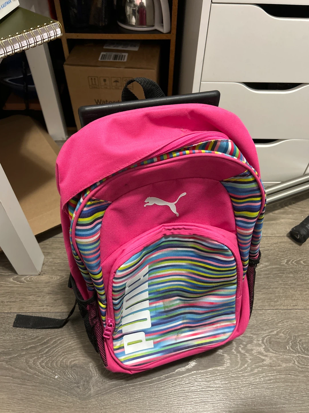Puma Kids' Backpack - Pink & Striped