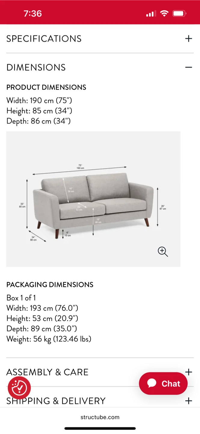 Structube Falcon 3 Seater - photo 4